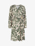 Robe élastiquée à imprimé fantaisie - Kaki - 1