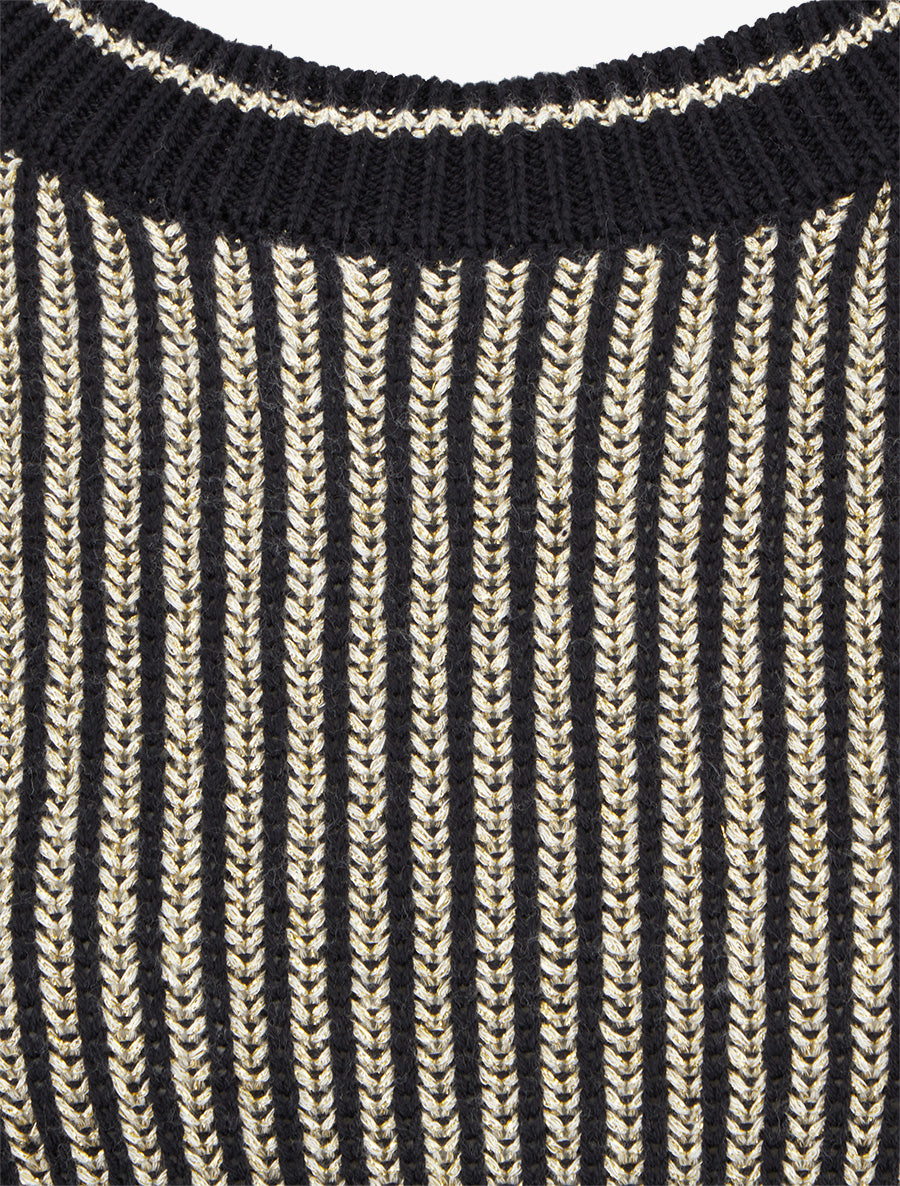 Crop pull irisé - Noir - 3