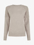 Pull uni à détail effiloché - Taupe - 1