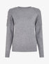 Pull uni à détail effiloché - Gris - 1