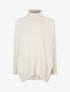Poncho asymétrique à col roulé - Écru - 1