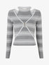Ensemble boléro et débardeur à rayures - Gris - 1