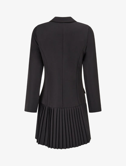 Veste longue à plis - Noir - 2