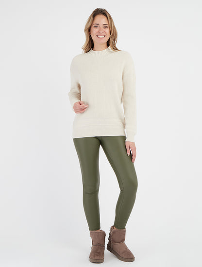 Jersey recto liso acanalado - Crudo