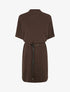 Robe pull droite à manches courtes - Marron - 1