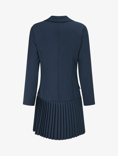 Veste longue à plis - Marine - 2