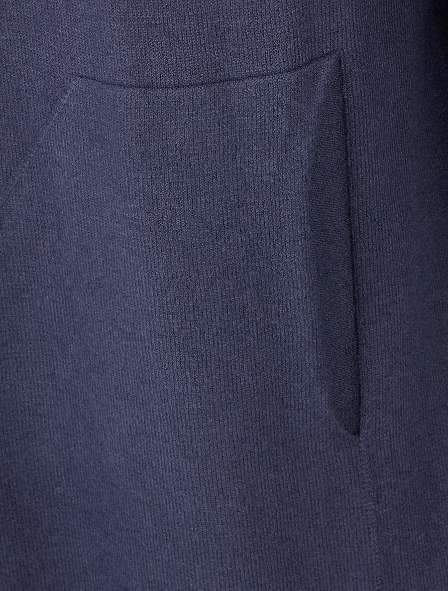 Gilet long ample à manches chauve-souris - Marine - 3