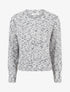 Pull droit moucheté en maille épaisse - Gris - 1
