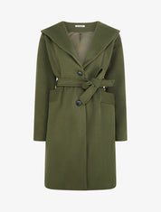 Manteau long à capuche - Kaki - 1