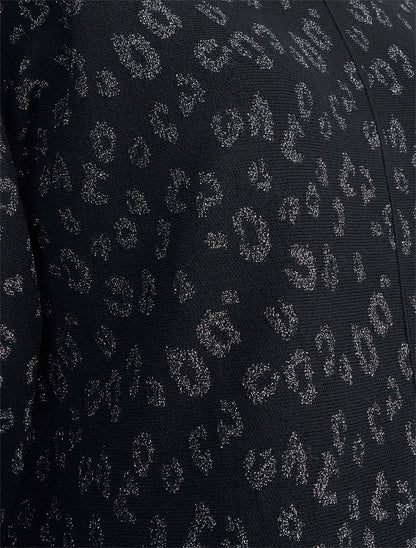 Pull imprimé léopard irisé - Noir - 3