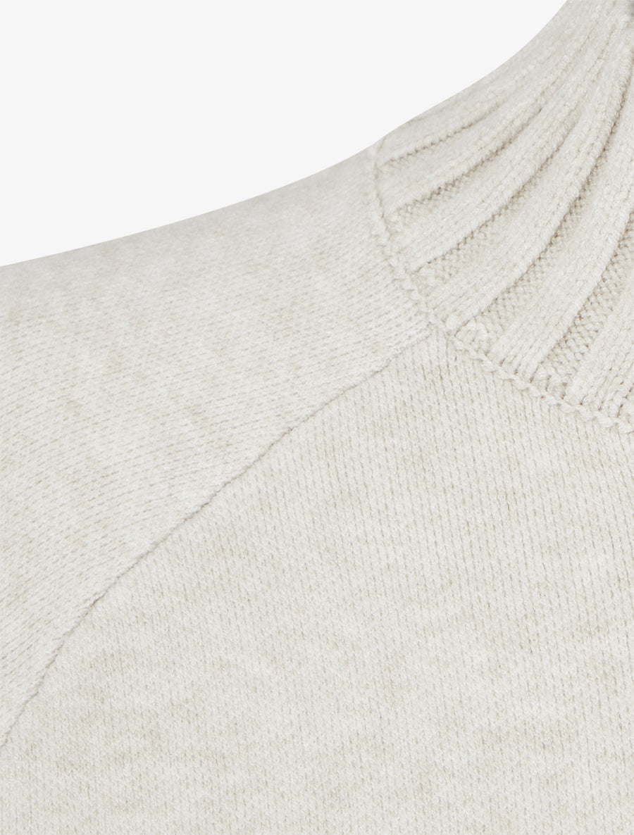 Pull à manches à détail irisé - Beige - 3