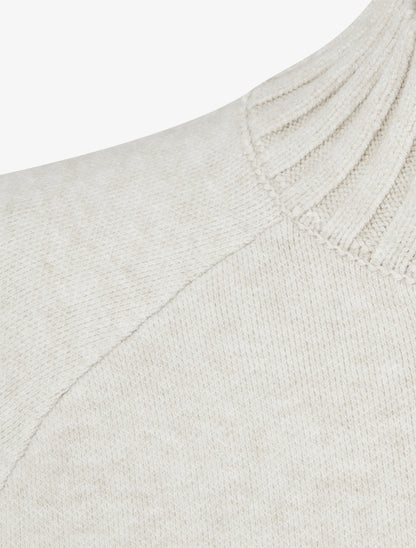 Pull à manches à détail irisé - Beige - 3