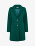 Manteau uni boutonnée à col cranté - Vert sapin - 1