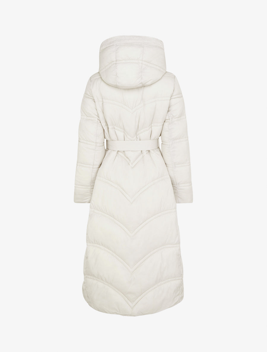 Doudoune longue à capuche - Blanc cassé - 2