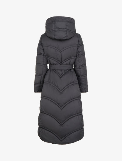 Doudoune longue à capuche - Noir - 2