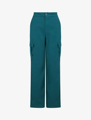 Pantalon droit à poches - Bleu canard - 1