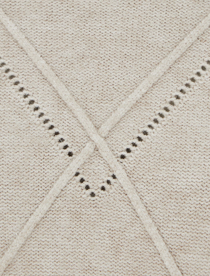 Pull uni à motif texturé géométrique - Taupe - 3