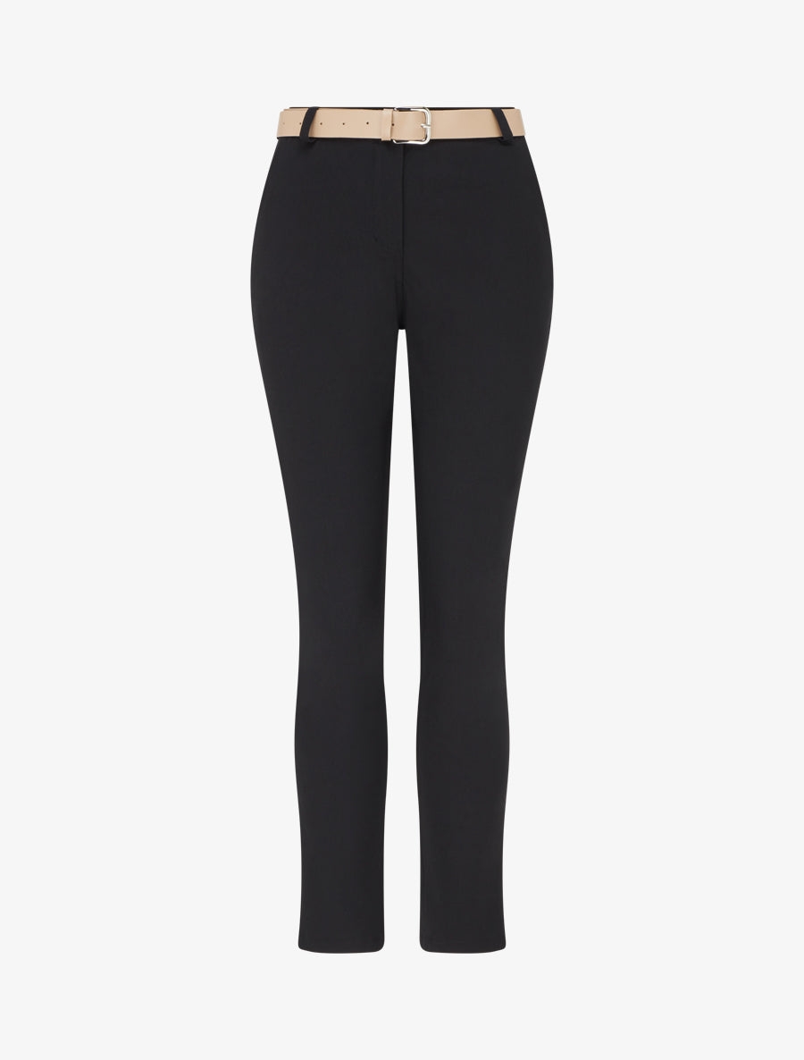 Pantalon droit uni - Noir - 1