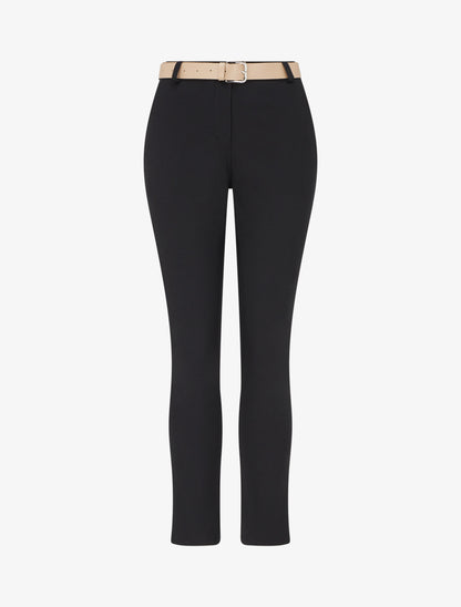 Pantalon droit uni - Noir - 1