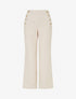Pantalon droit à fermeture boutonnée sur les côtés - Beige - 1