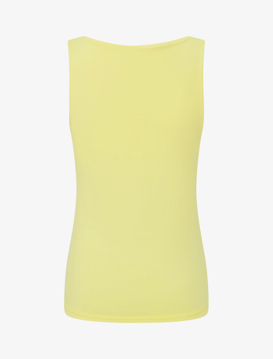 Camiseta sin mangas clásica lisa - Amarillo