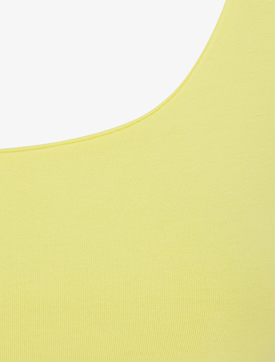 Camiseta sin mangas clásica lisa - Amarillo