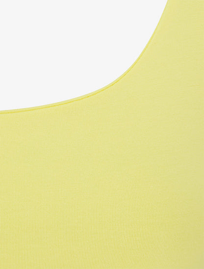 Camiseta sin mangas clásica lisa - Amarillo