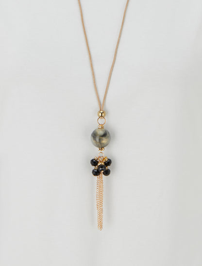 Top uni à empiècement en satin - Blanc - 3