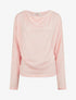 Pull fin uni à col bénitier - Rose - 1