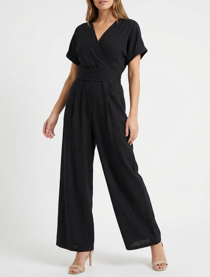 Mono liso de manga corta - Negro