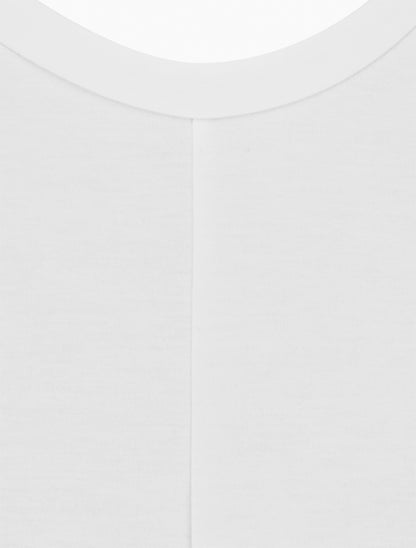 Top sans manches effet drapé et boutons - Blanc - 3