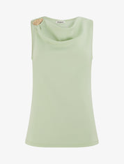 Top sans manches à bijou texturé - Vert amande - 1