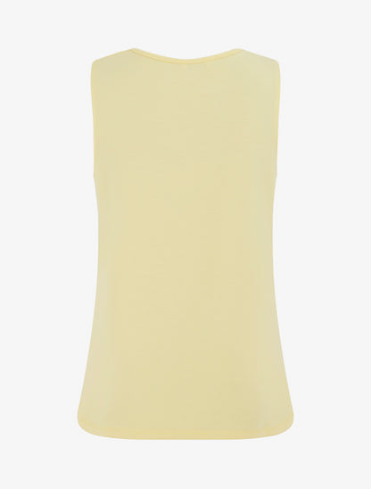 Top sans manches à bijou texturé - Jaune - 2