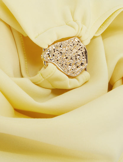 Top sans manches à bijou texturé - Jaune - 3