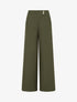 Pantalon ample à sangle et boutons - Kaki - 1