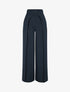 Pantalon à large pans superposés - Marine - 1