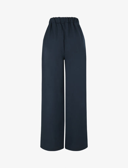 Pantalon à large pans superposés - Marine - 2