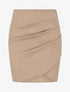 Jupe courte en suédine - Beige - 1