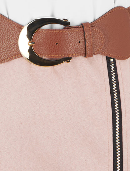 Robe bimatière à zip - Rose - 3