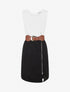 Robe bimatière à zip - Noir - 1
