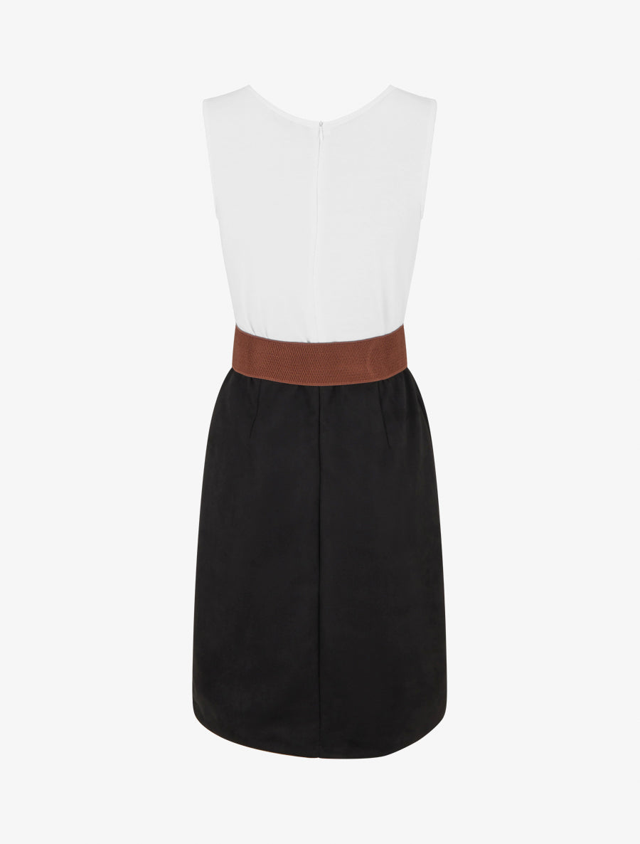 Robe bimatière à zip - Noir - 2