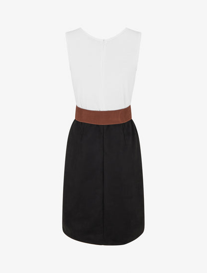 Robe bimatière à zip - Noir - 2