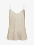 Caraco satiné imprimé à pois - Beige - 1