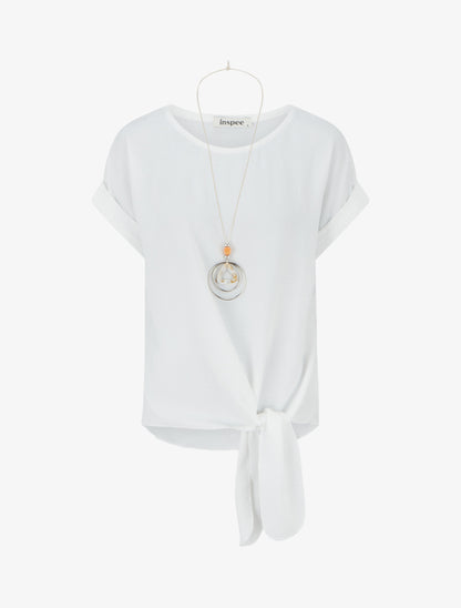 Top manches courtes à nouer - Blanc - 1