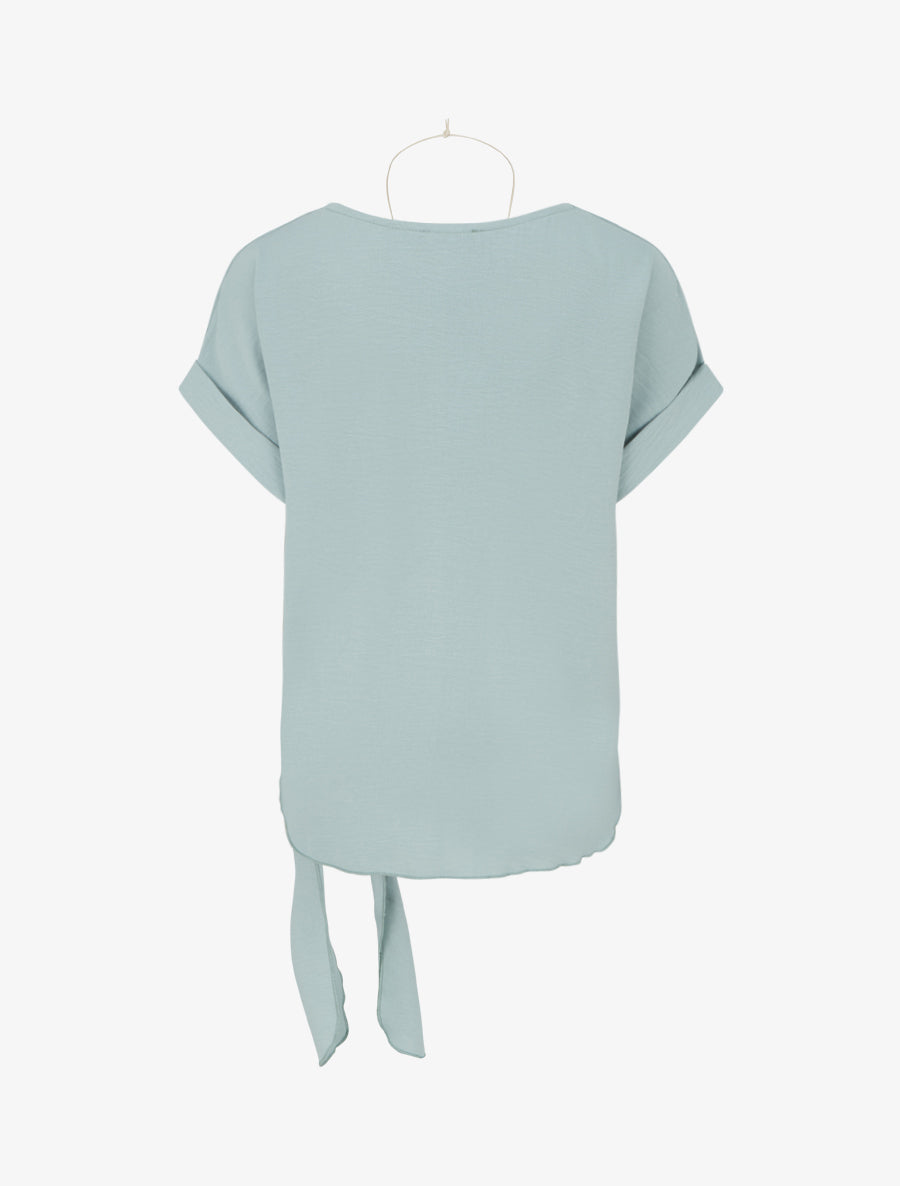 Top manches courtes à nouer - Vert d&