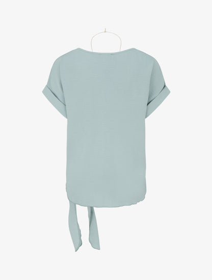 Top manches courtes à nouer - Vert d&