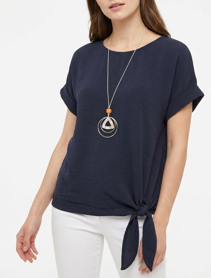 Top de manga corta para atar - Marine