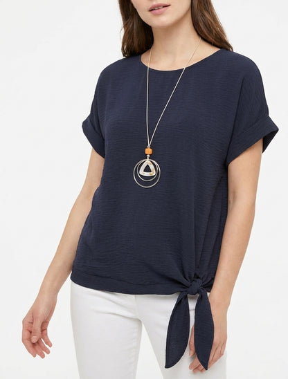 Top de manga corta para atar - Marine