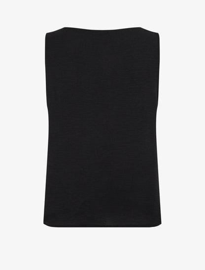 Top sans manches à empiècement bijoux - Noir - 2