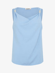 Top sans manches à empiècement bijoux - Bleu ciel - 1
